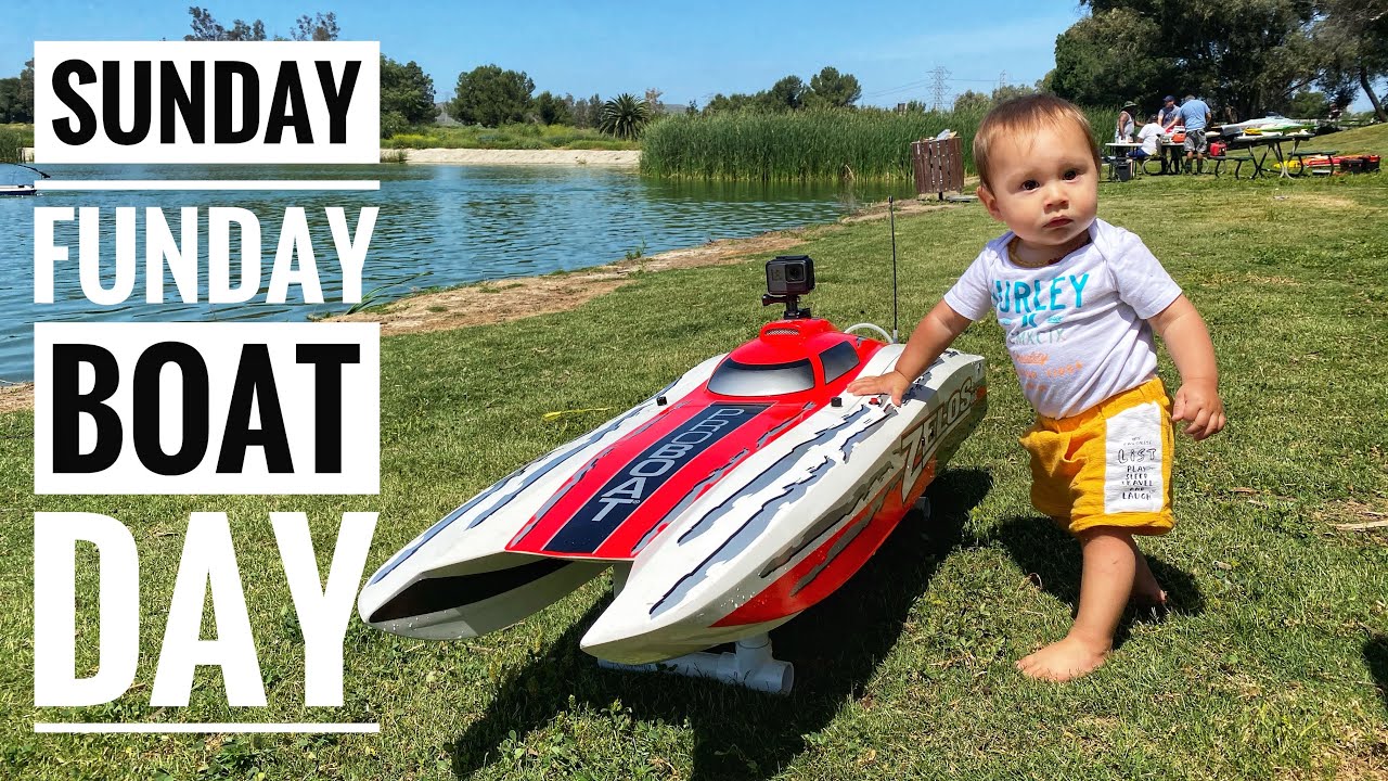 Zelos PROBOAT 48G - Large RC Gas Boat MODIFIED by FXR!! - 1st Run - Smith RC Studios