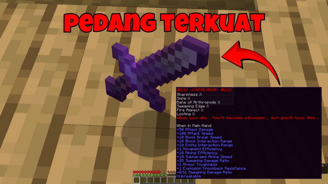 AKU BERMAIN MINECRAFT DENGAN PEDANG TERKUAT!!!