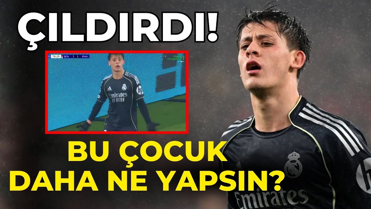 Arda Güler Benfica Maçında Çıldırdı, İsyan Etti! 