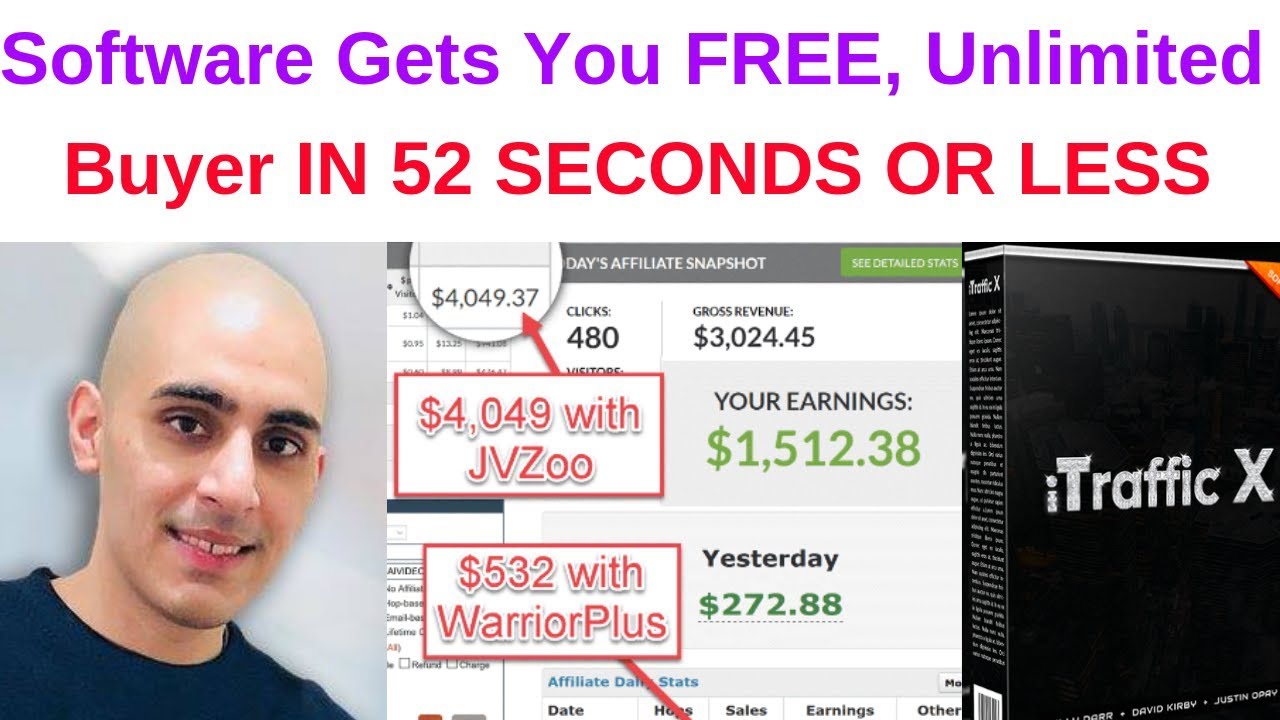 iTraffic X : Software Gets You FREE, Unlimited Buyer Traffic In Minutes | Make Money Online at Home