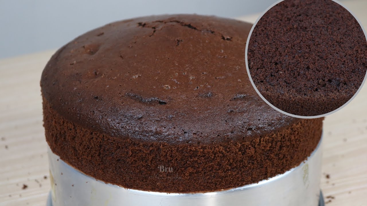 PÃO DE LÓ DE CHOCOLATE FORMA 25CM - PÃO DE LÓ DE CHOCOLATE | Bru na Cozinha |