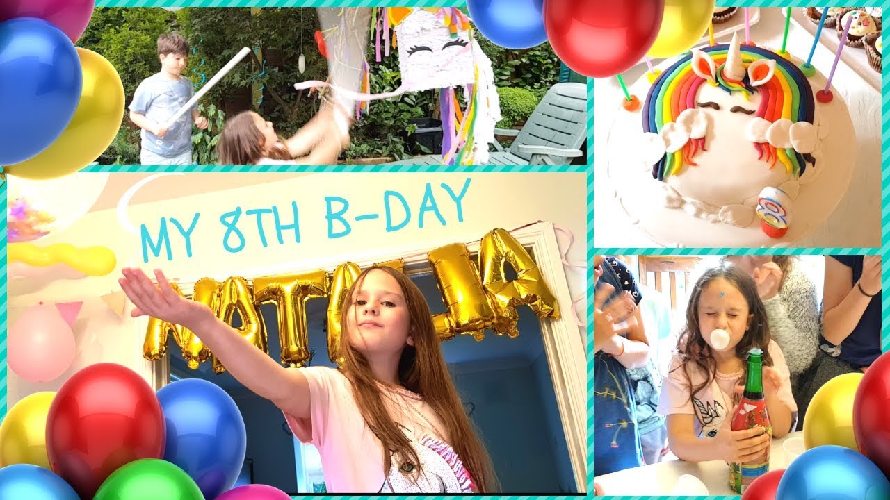 Natalia's 8th Unicorn Birthday Party Opening Presents Orbeez Crush