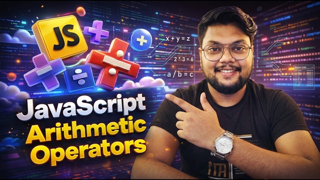 Learn Arithmetic Operators in JavaScript Step by Step | + - × ÷ % Explained with Practical Examples