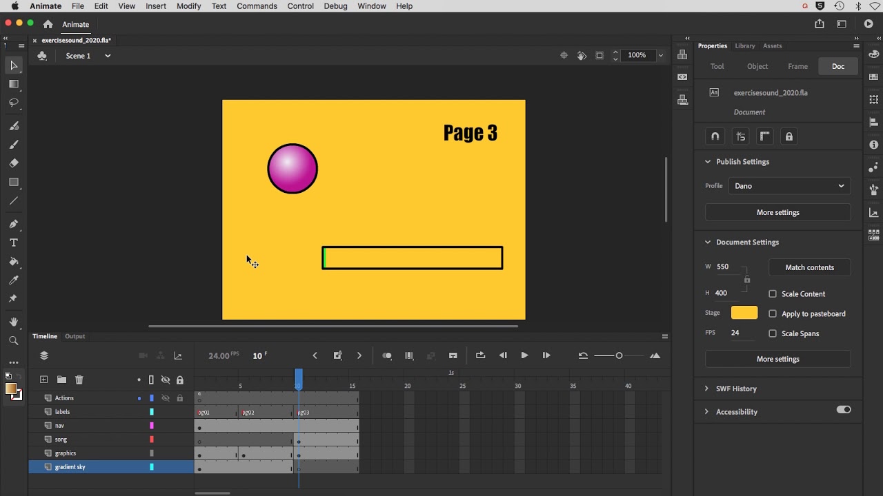 Animate Sound Exercise - Part 1
