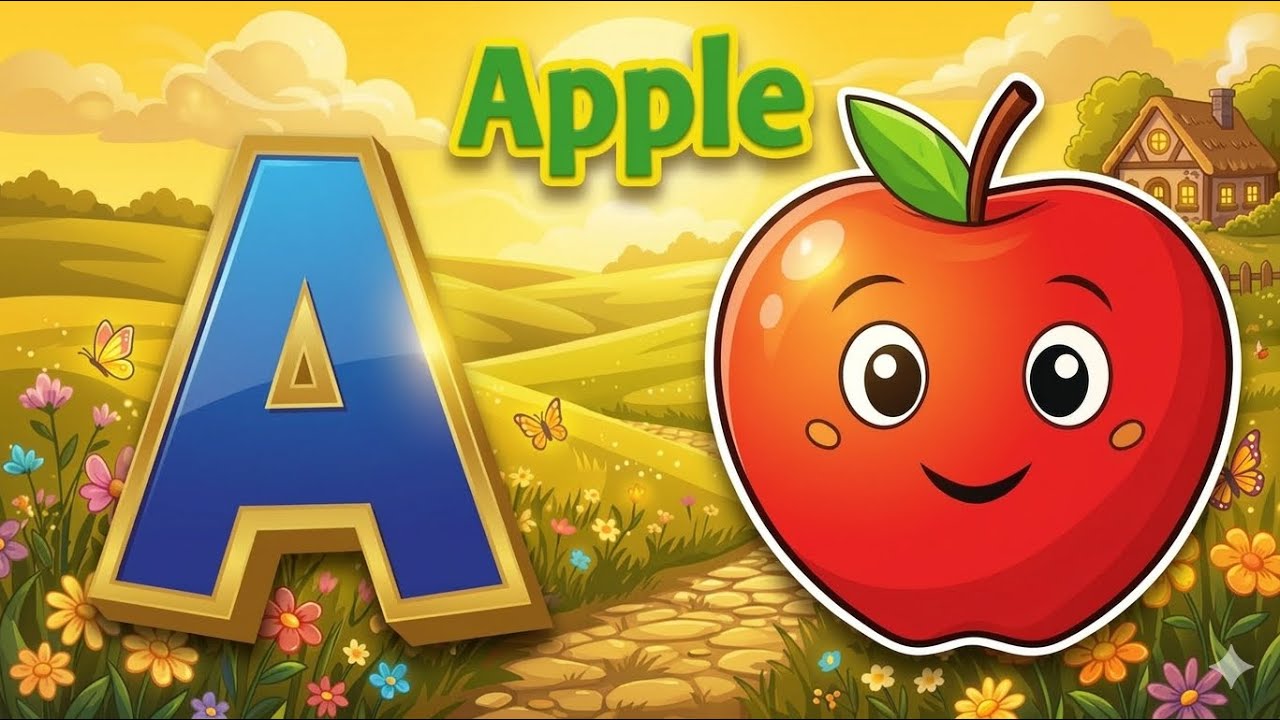 ABC Rhymes for Toddlers |A to Z ABC Phonics Song for Kids | Phonics Fun with A for Apple#kidssongs
