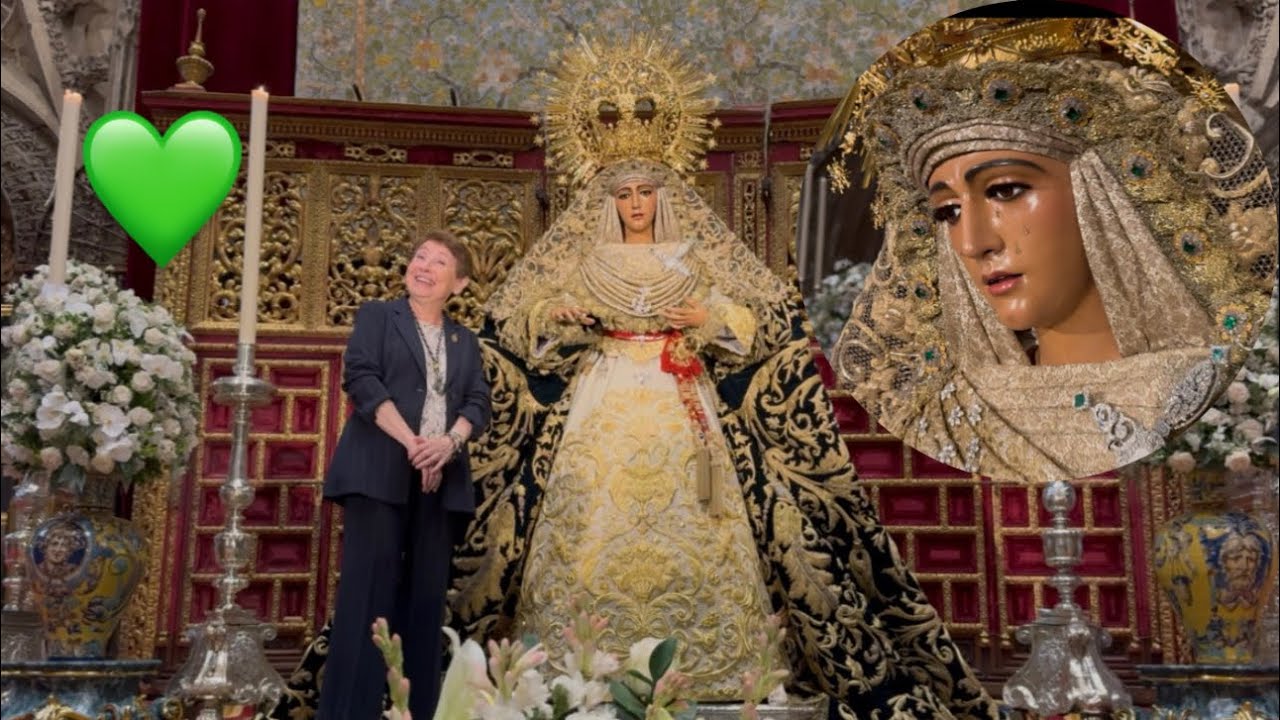 💚⚓️ESPECIAL BESAMANOS ESPERANZA de TRIANA en la CATEDRAL de SEVILLA #semanasanta #triana #esperanza