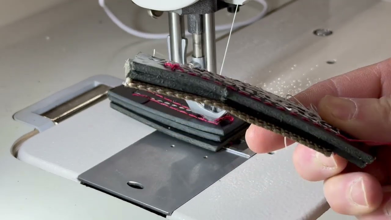 Juki DNU-1541S sewing on hard leather
