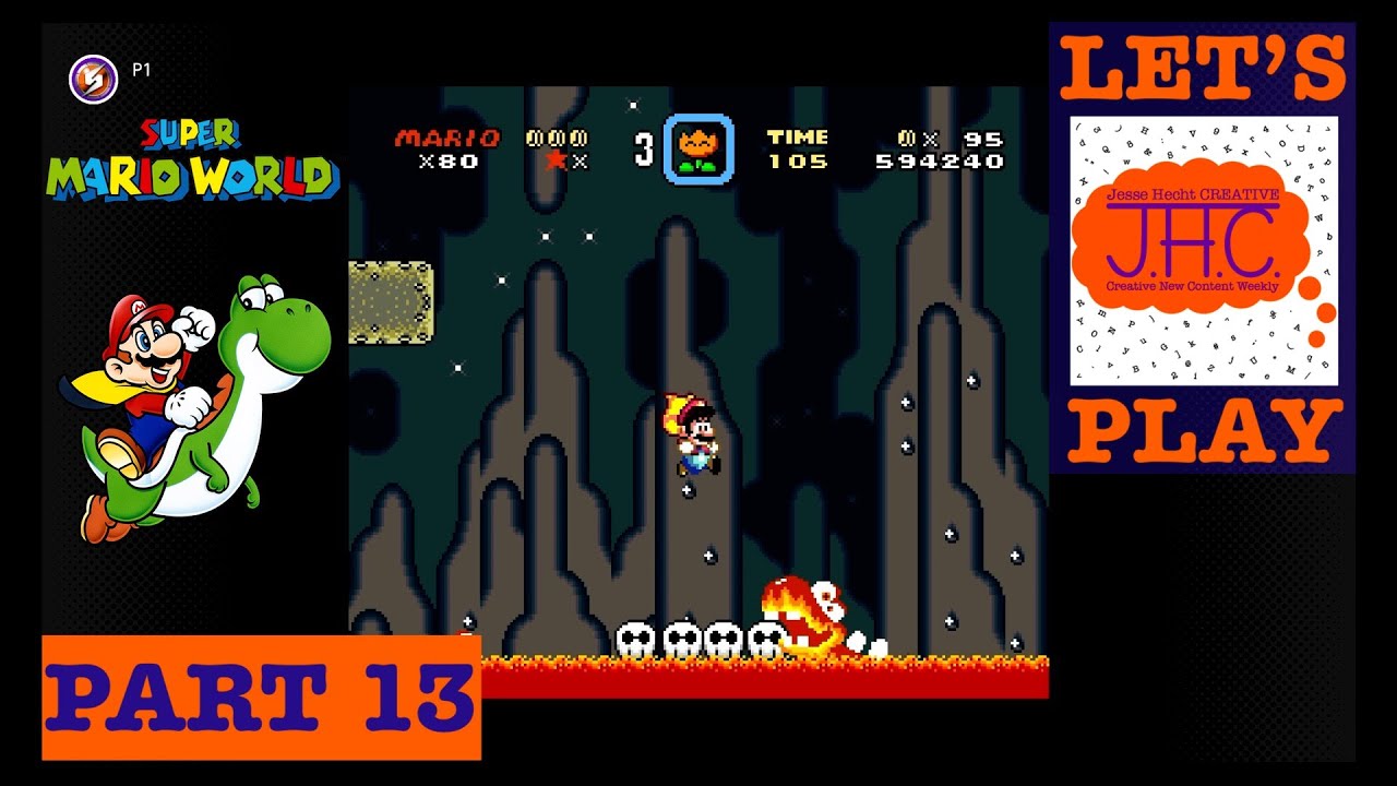 BLARGG? Let's Play Super Mario World SNES! Yoshi Koopalings Bowser Luigi Princess Peach Nintendo