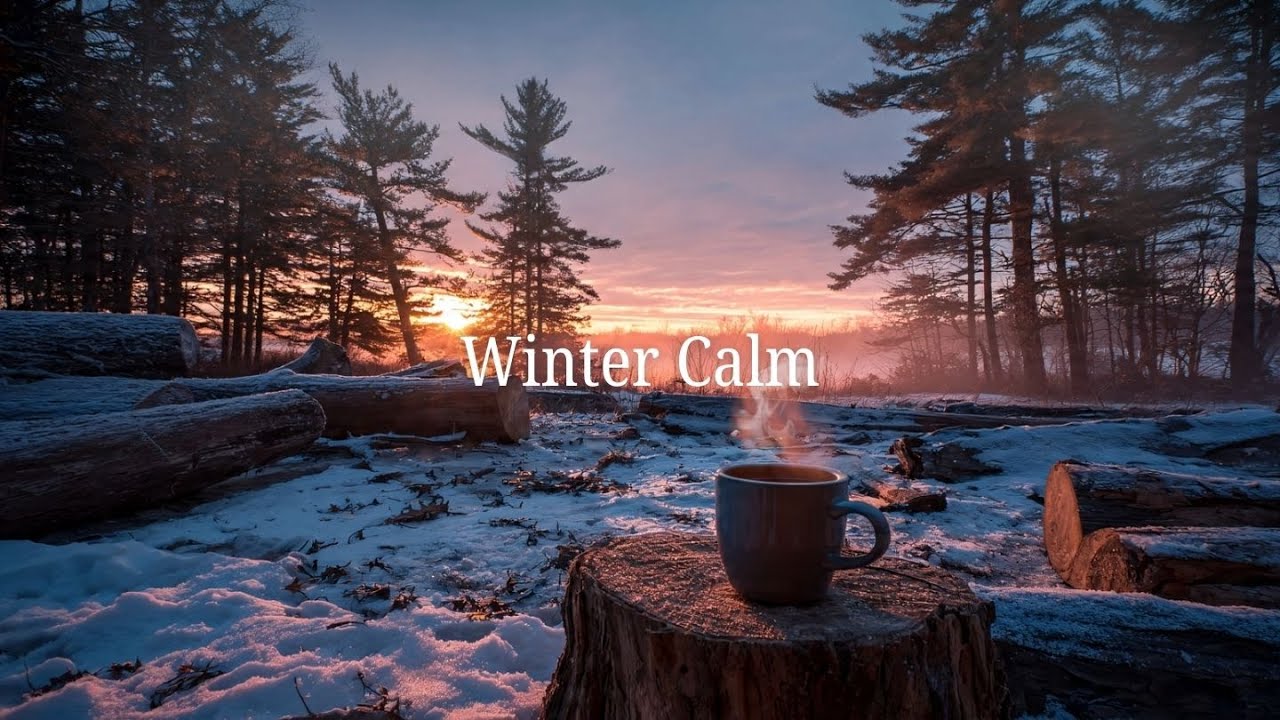 Winter Forest Sunrise ❄️ Calm Piano Music for Sleep & Relaxation