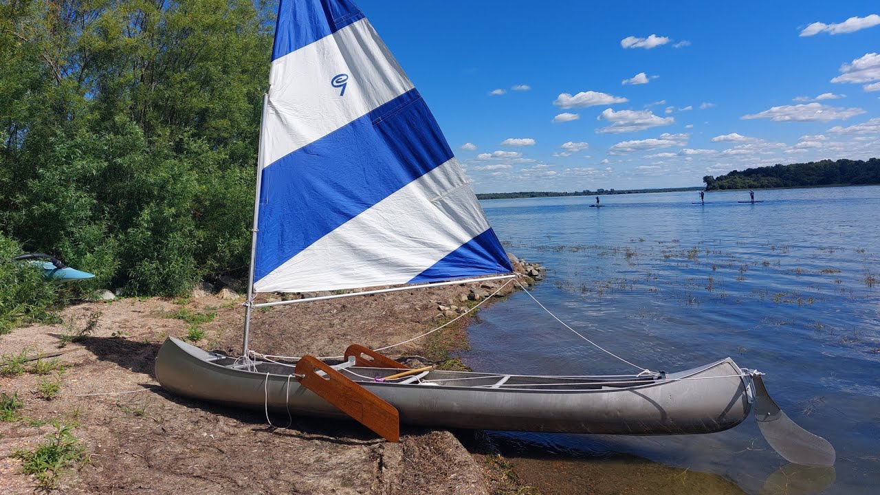 Canoe Sailing Sliding Gunter Grumman Rig 65 Sq  Ft