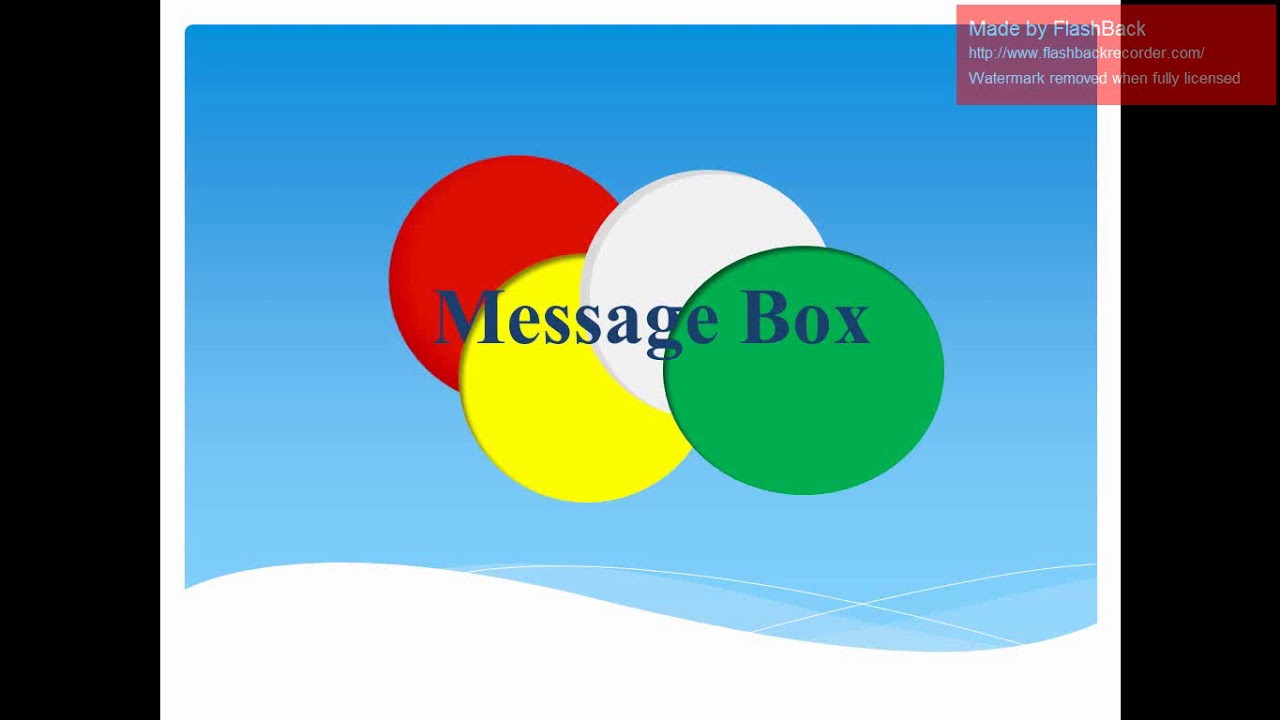 فجوال بيسك/ Message  Box-1/نظري