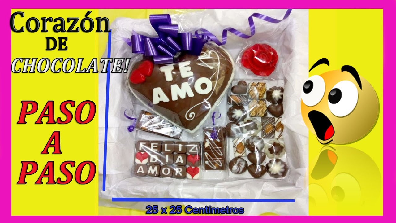 ❤️ Como hacer CORAZÓN DE CHOCOLATE PARA ROMPER ❤️💝