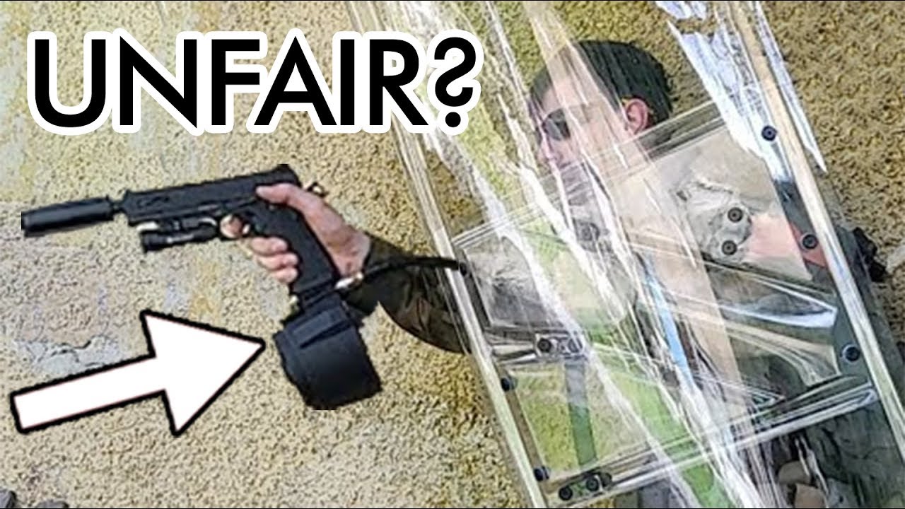 Unfair Loadout? Combatshield + Drummag Pistol