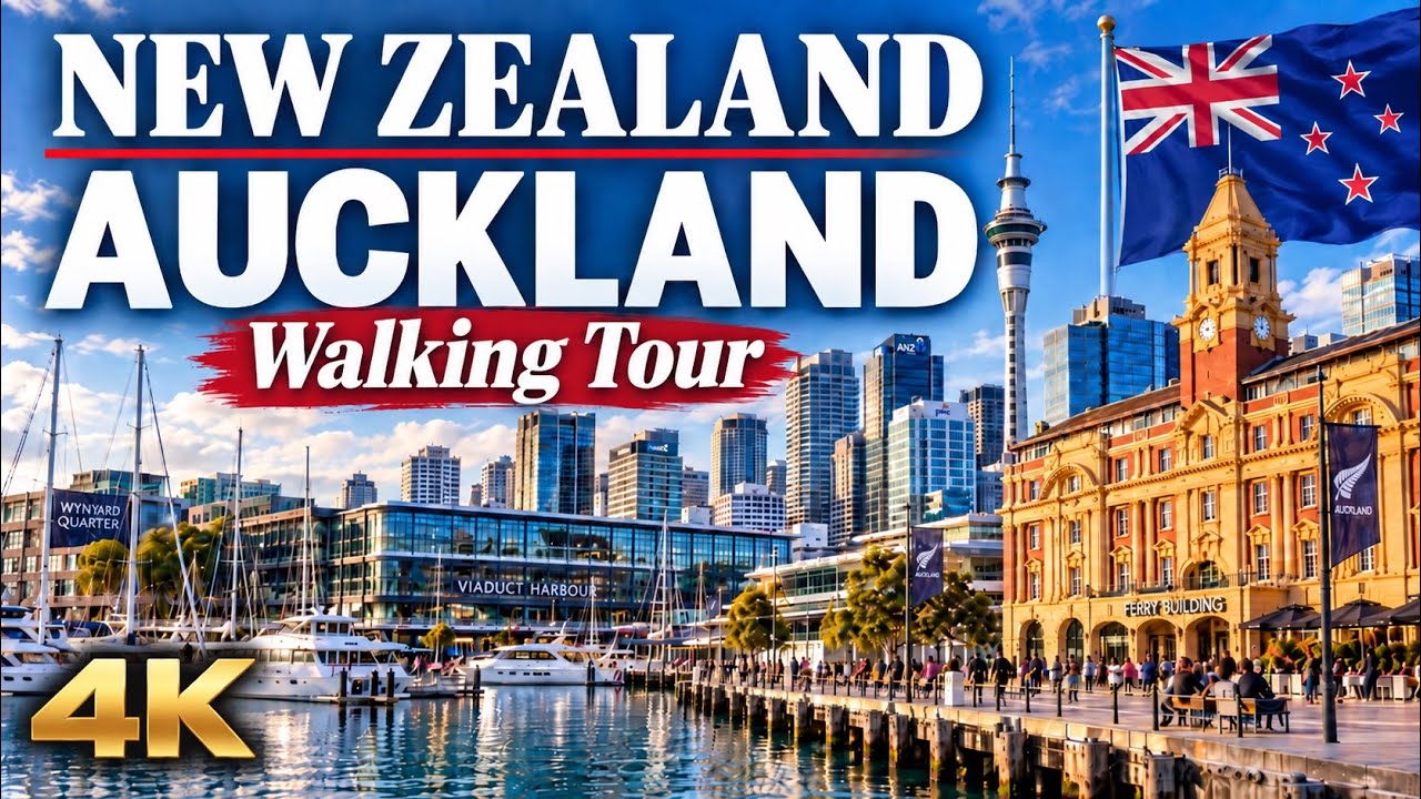 Auckland, New Zealand Walking Tour [4K] | Morning Rush Hour in Business District