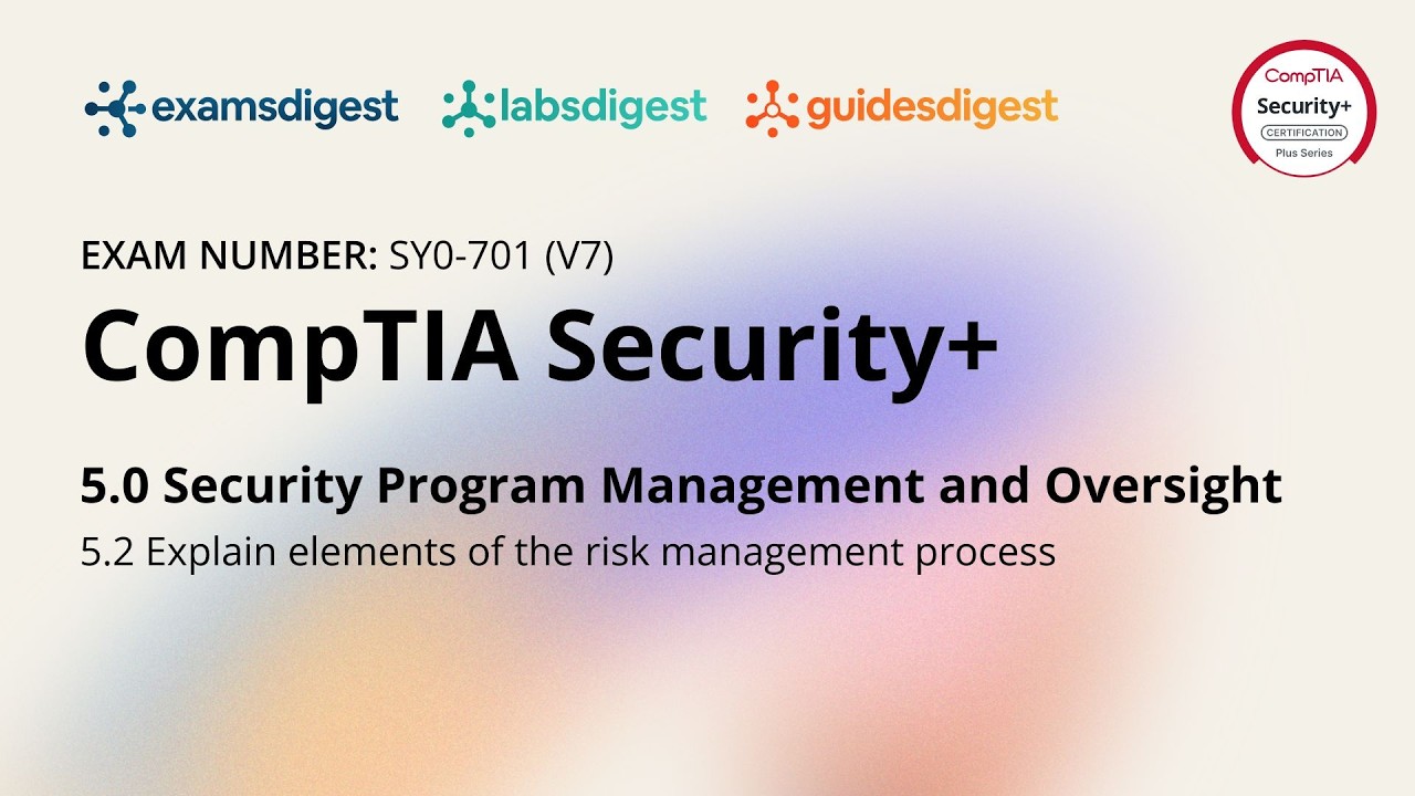 CompTIA Security+ SY0-701 (V7) Certification Exam Full Course Vol. 5.2