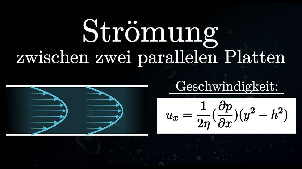 Beispielrechnung zur Navier-Stokes-Gleichung - Strömung zwischen parallelen Platten (Physik)