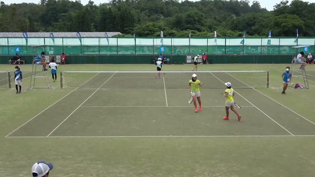 2021年IH ソフトテニス 女子個人2回戦 丸目萌・佐々木夏(中村学園女子・福岡) vs 松井愛結・小坂朋加(焼津・静岡)