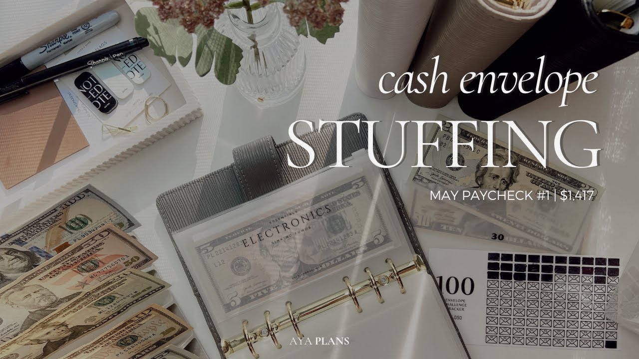 Cash Envelope Stuffing | $1,417 | May Paycheck #1