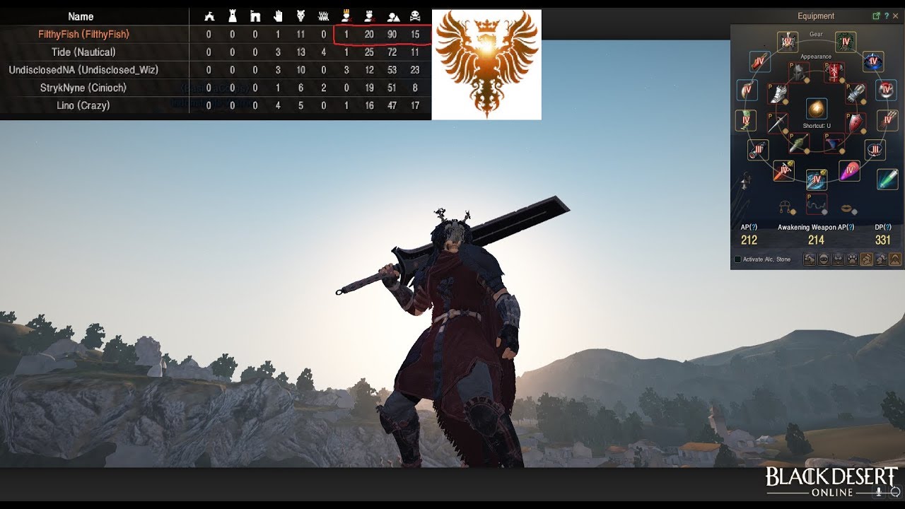 BDO 61 warrior 545 gs - 1v3 node war 111 kills