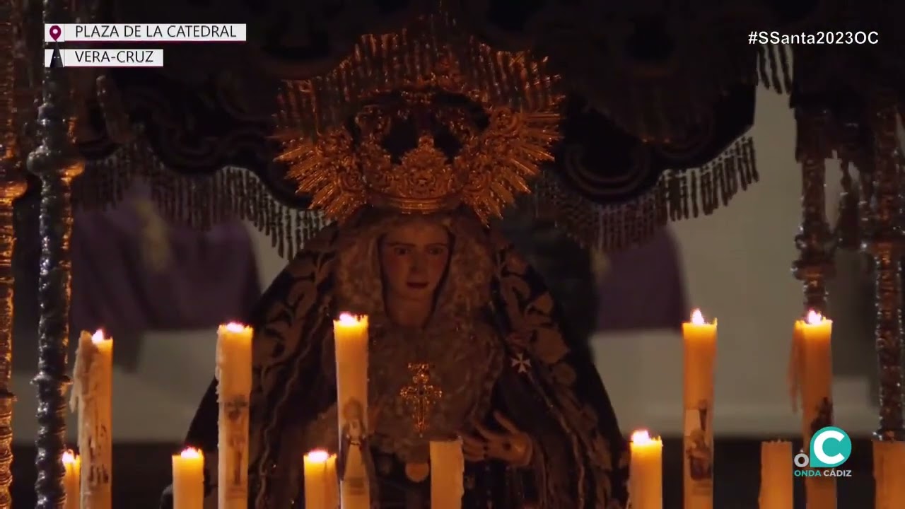 Virgen de la Soledad (Vera-Cruz) en Plaza Catedral | Cádiz 2023