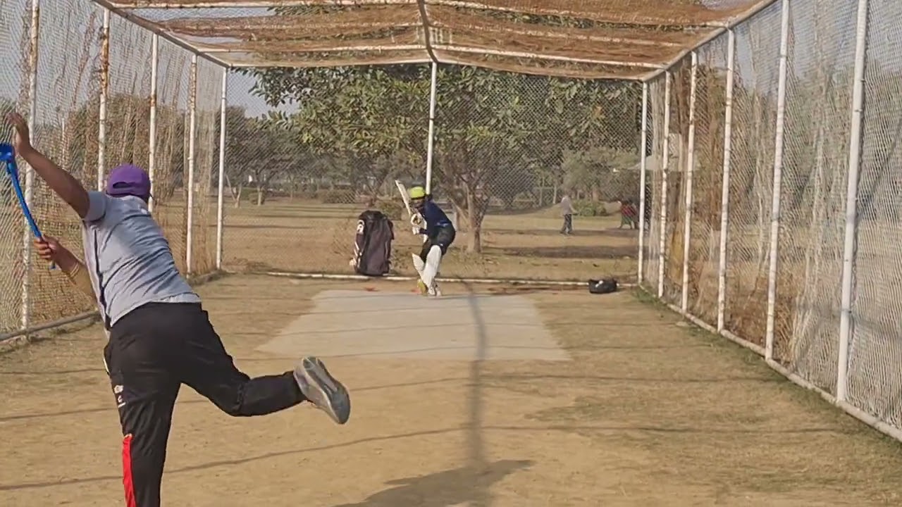Batting Practice by roboarm stick. 