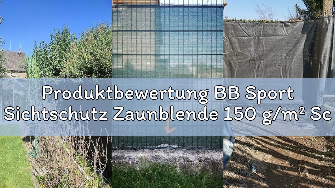Produktbewertung BB Sport Sichtschutz Zaunblende 150 g/m² Schattiernetz Tennisblende inkl. Nylonkord