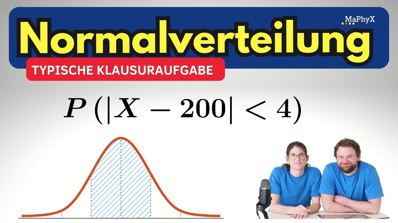 Normalverteilung - Typische Klausur Aufgabe mit Beträgen (ohne Taschenrechner)