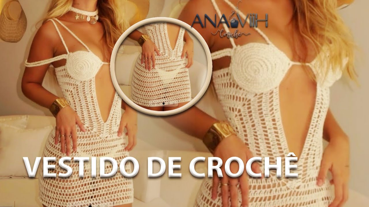 Vestido de crochê tutorial