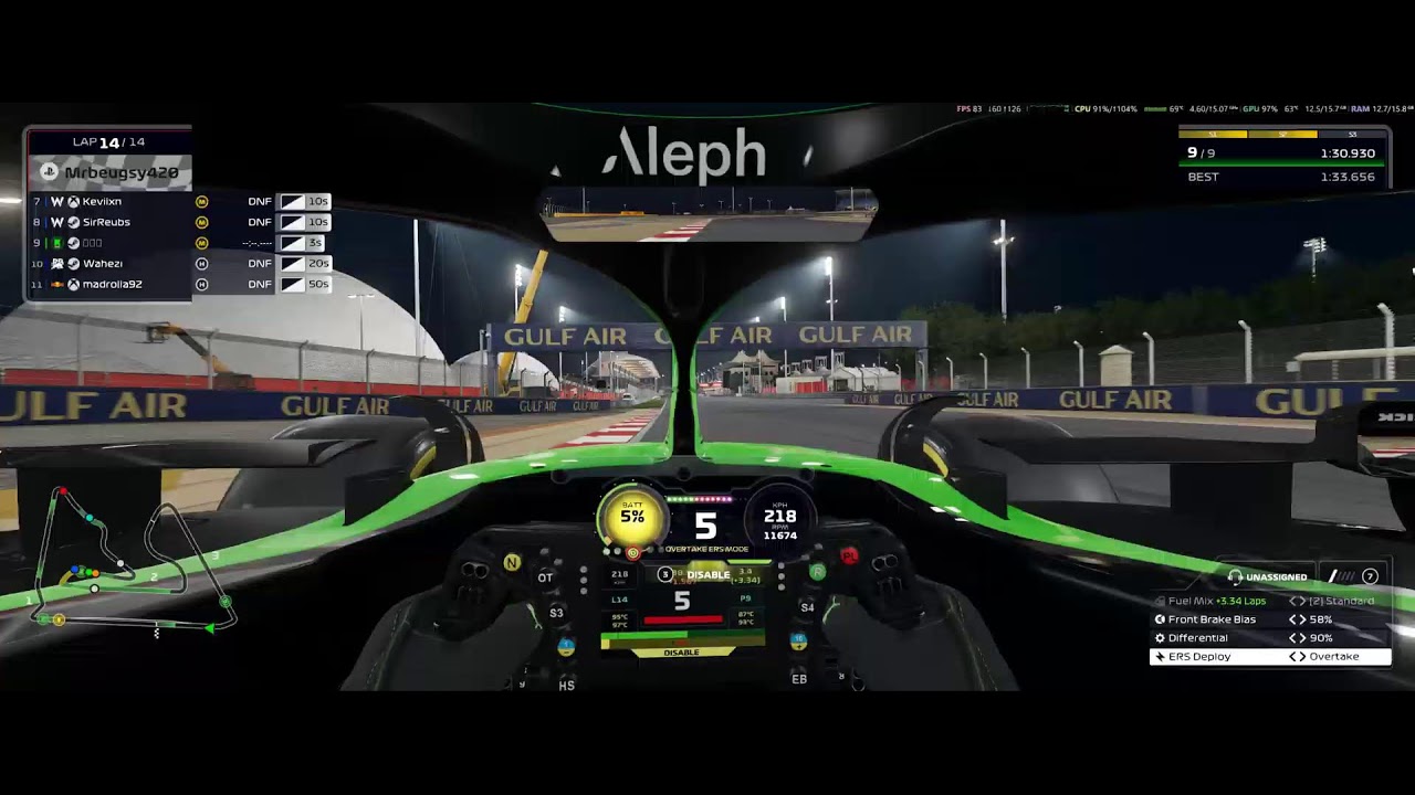 F1 25 game + NFS BGM. 무작위 멀티방 레이스