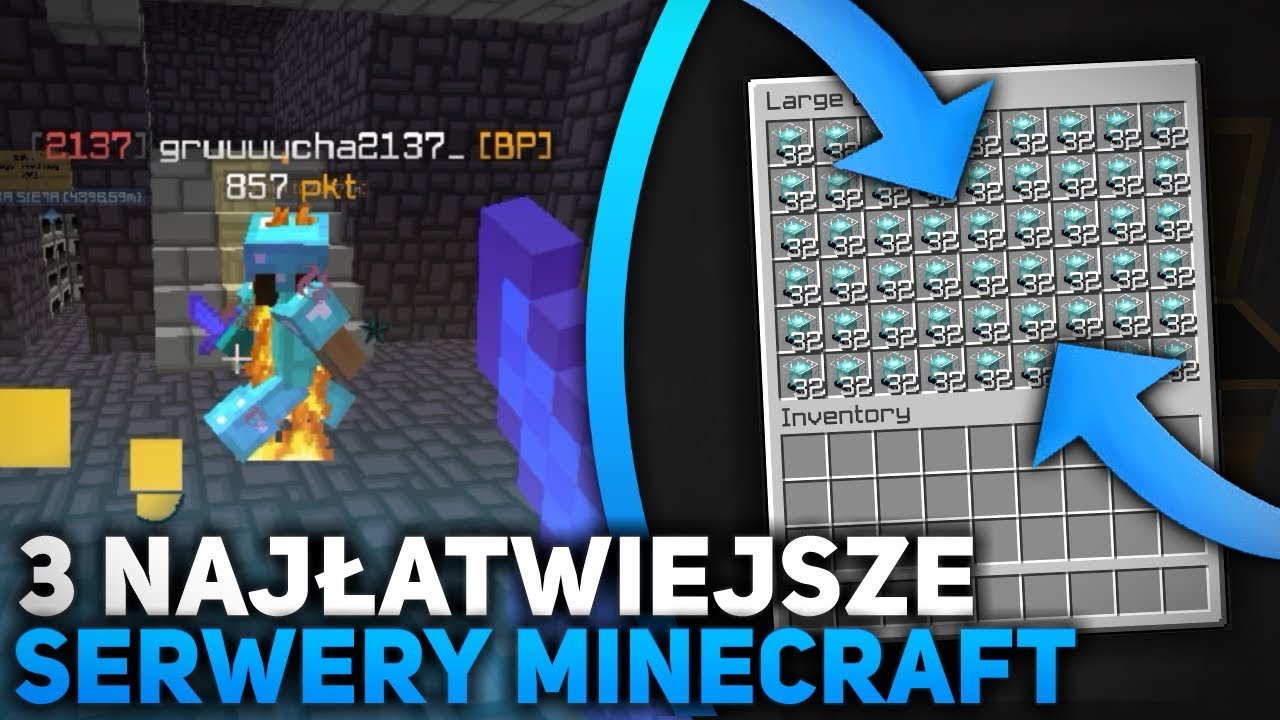 3 NAJŁATWIEJSZE SERWERY MINECRAFT!