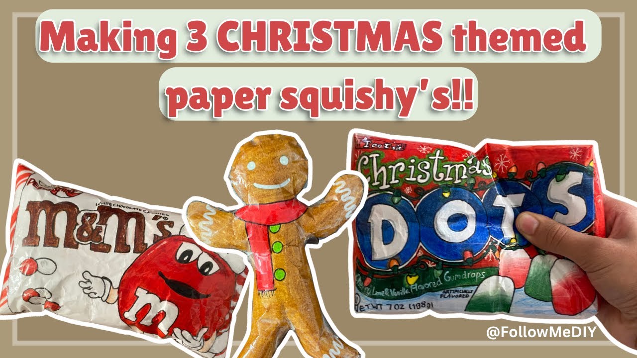 Making 3 CHRISTMAS paper squishy’s!! 🎄#papersquishy #christmas #trending 