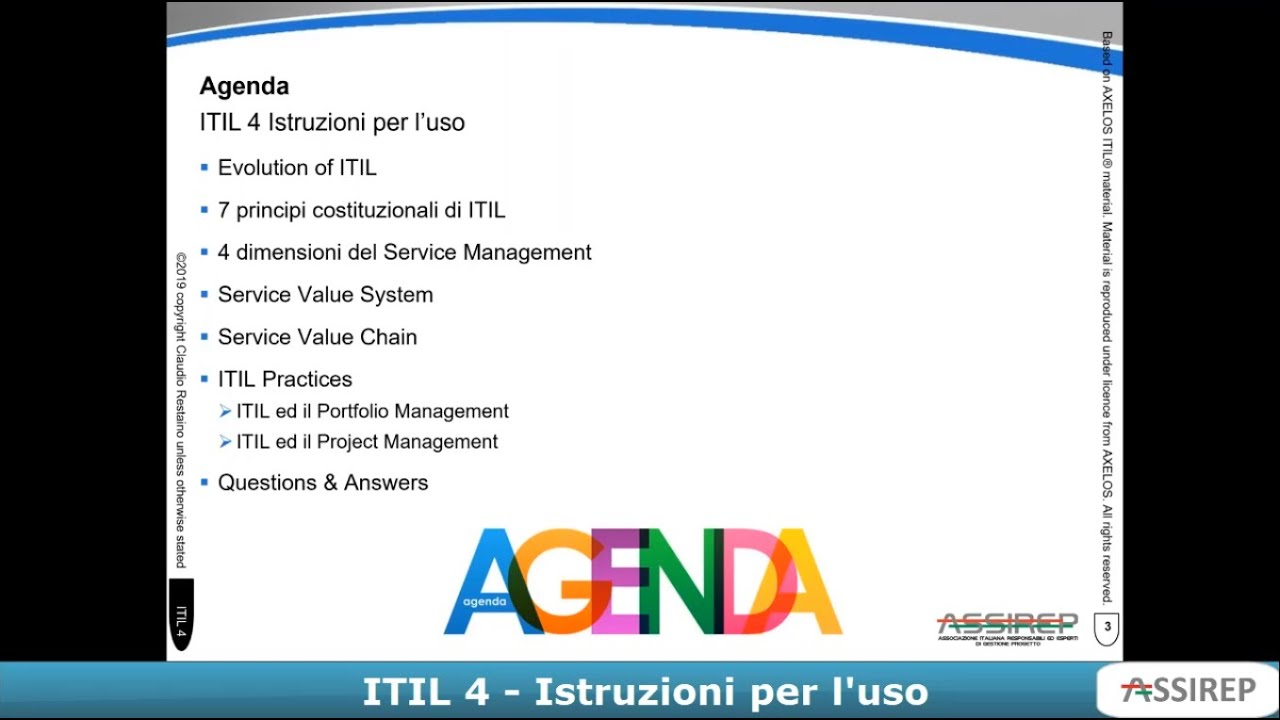 ASSIREP - ITIL 4 Istruzioni per l'uso