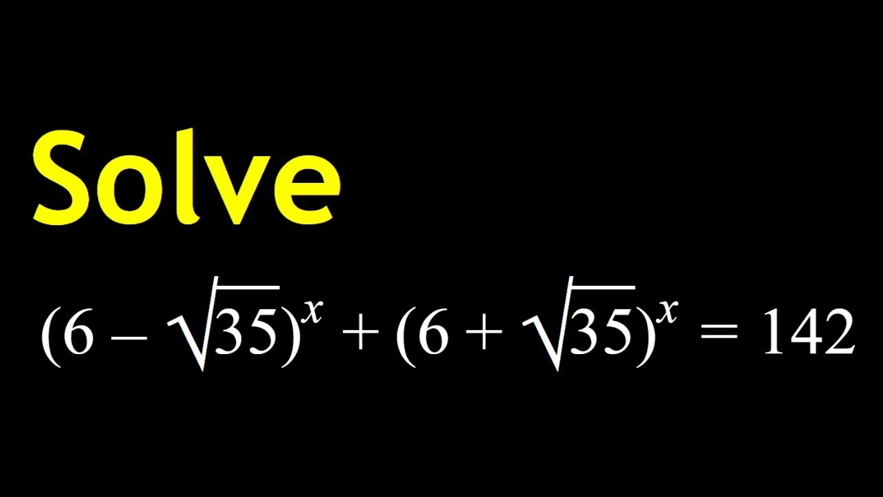 Solving an exponential equation without using logarithms