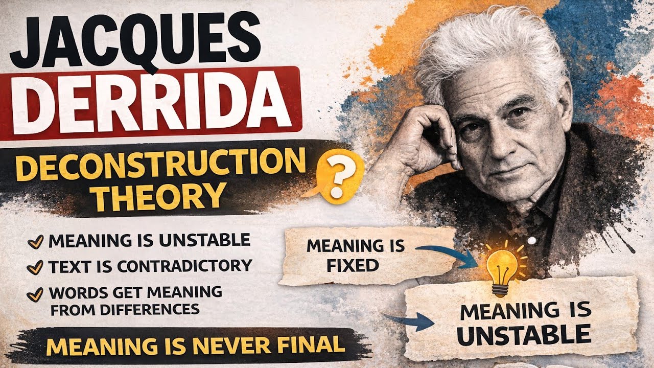 Jacques Derrida | Deconstruction Theory Explained | Revision Notes 📖📚