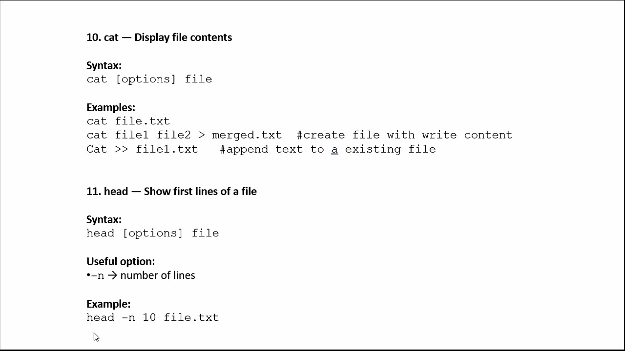 AWS DevOps 1.1.1. Linux Commands -- File Management
