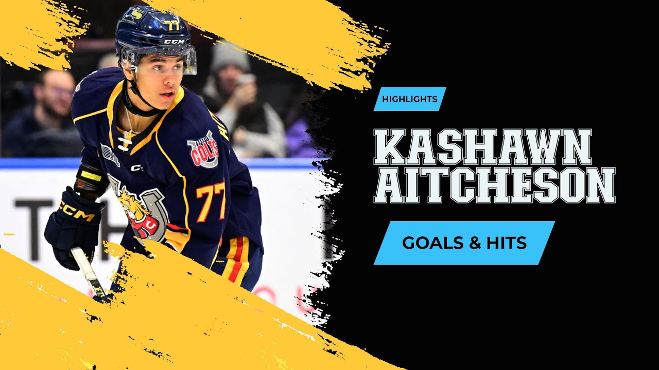All Hits & Goals by KASHAWN AITCHESON | 2025 NHL Draft