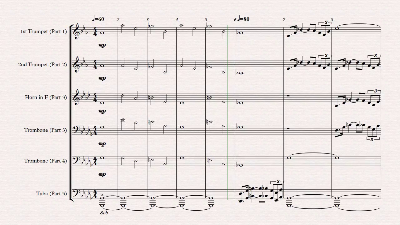 STAR TREK THE NEXT GENERATION THEME for Brass Quintet
