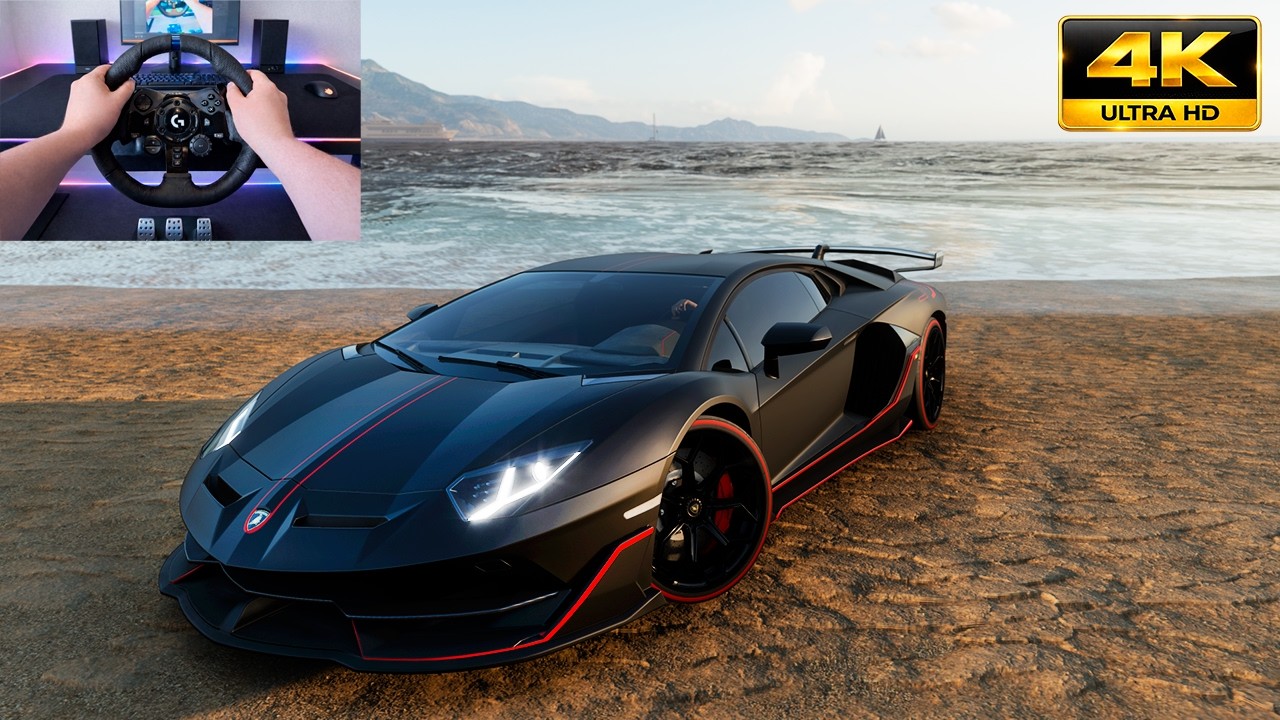 Lamborghini Aventador SVJ 2018 - Forza Horizon 5 | Logitech G923 Steering Wheel