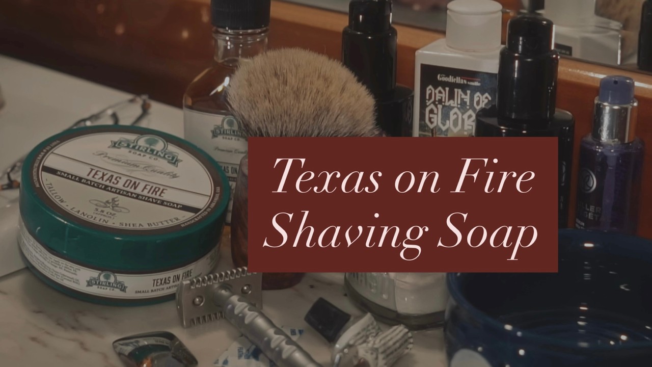 Warm Up Your Winter: Shaving with Stirling's "Texas on Fire" Set [Sub ITA🇮🇹] 