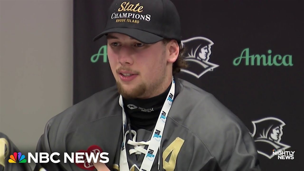 Emotional moment high school senior wins hockey state championship after unthinkable tragedy