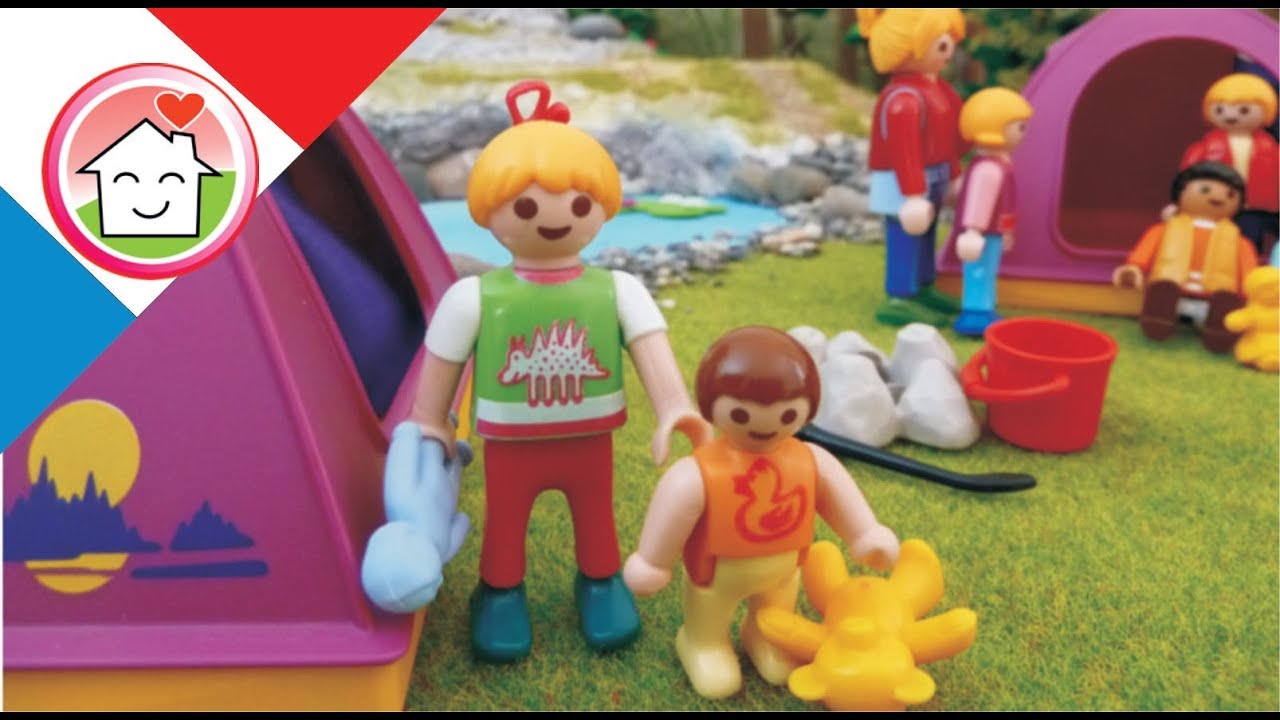 Playmobil en francais  Camping Avec Le Jardin D'enfants La famille Hauser / film pour enfants