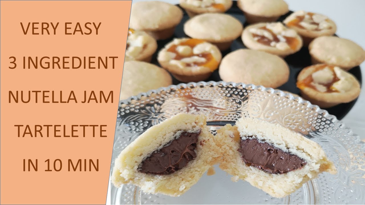 Very Easy 3 ingredient Jam Nutella Chocolate #Tartelette in 10 min / 巧克力馅饼
