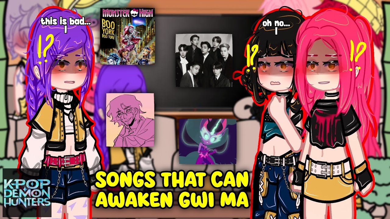(🇺🇲) Kpop Demon Hunters React To Songs That Can Awaken Gwi Ma! | Ft. Saja Boys | 2x Speed | GACHA