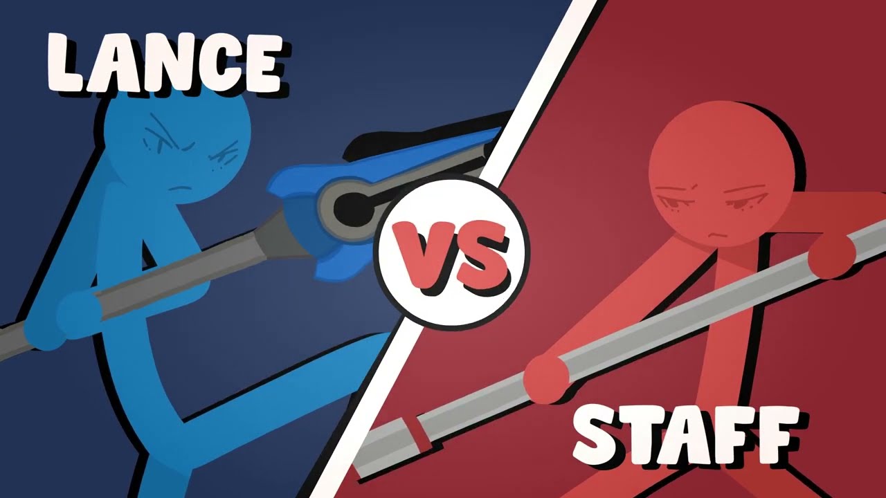 Supreme Duelist Stickman  Animation : Lance vs Staff