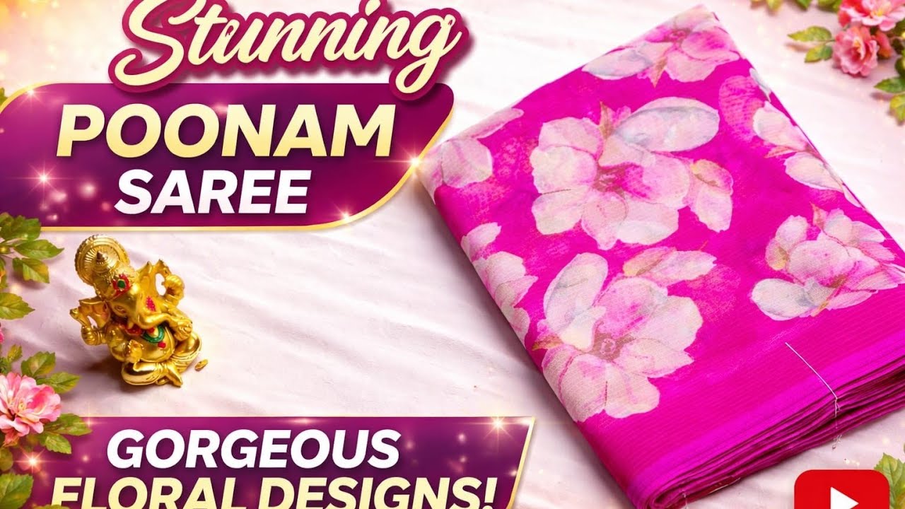 Poonam Saree Floral Design Rs 375/- 9884535596 #saree #sareelove #trending #viral #sarees #shopping