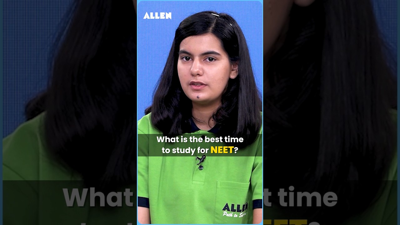 Day vs Night - What is the Best Time to Study for NEET? ⏳ NEET AIR-1 Prachita