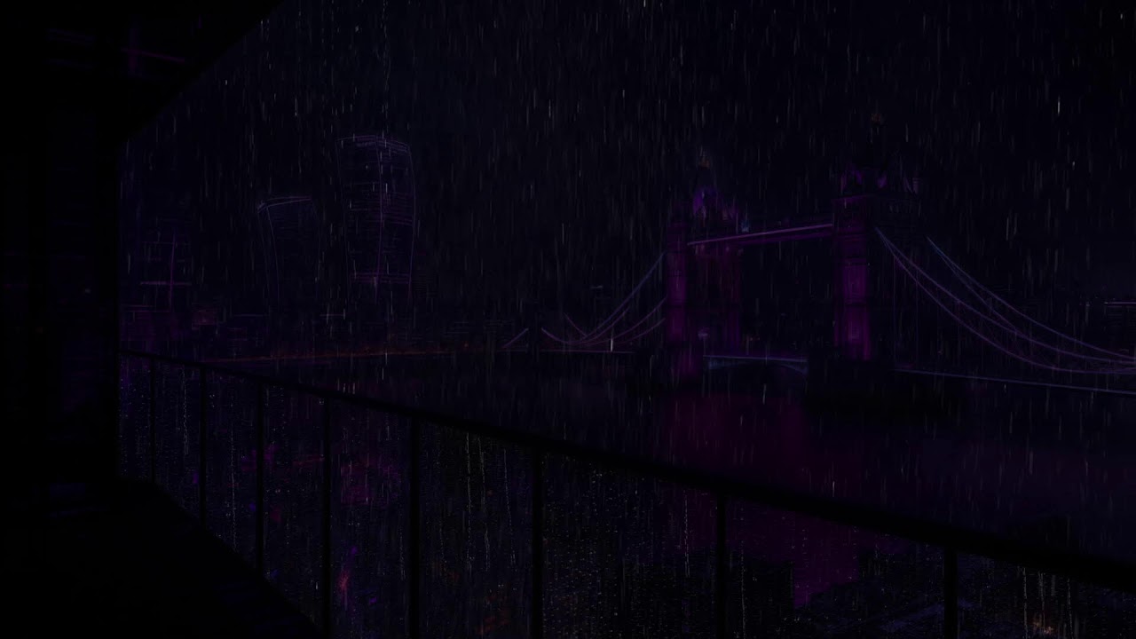 Relaxing Sound of Rain in the NYC Dark Bedroom ( No Ads) 🌧️- Rain Sounds for Sleep,Meditation🌧️