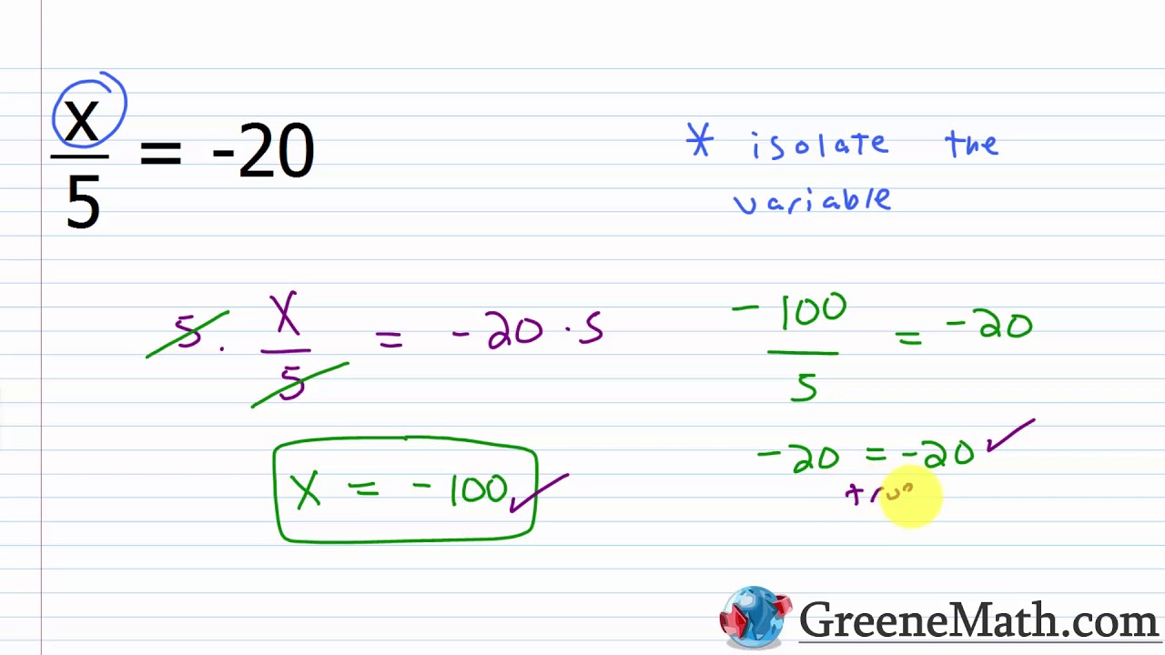 Multiplication Property of Equality