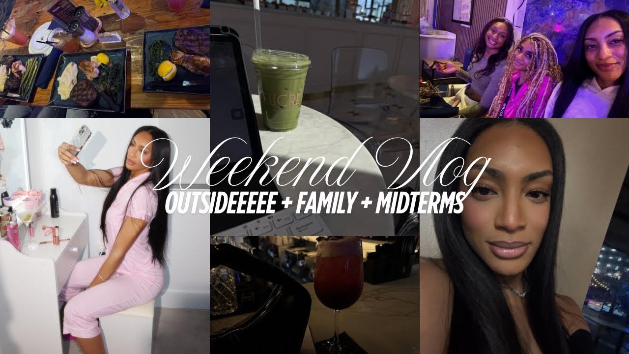Weekend VLOG | back outside + family time + midterms + more | Beyunka 