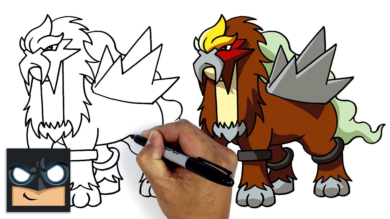 How To Draw POKEMON | ENTEI Step By Step Drawing Tutorial